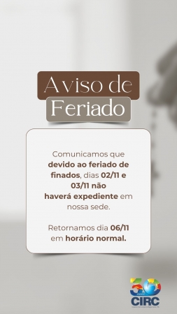 Aviso de Feriado