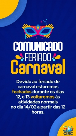 Comunicado - feriado
