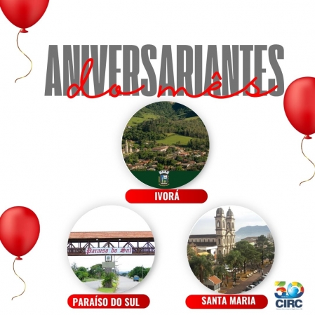 Aniversariantes do mês de maio